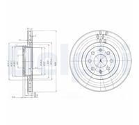x2 Brake Disc Delphi BG3944 Fits Fiat Opel Vauxhall Grande Punto Punto Punto Evo