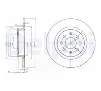 x2 Brake Disc Delphi BG3945 Fits Fiat Opel Vauxhall Grande Punto Punto Evo Punto