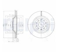 DELPHI BG3975 Brake disc