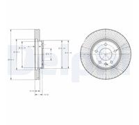 x2 Brake Disc Delphi BG4092C Fits Chevrolet Opel Vauxhall Captiva Sport Antara