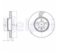 Delphi Front Plain Brake Disc Set for Ford Galaxy Mk2 Land Rover Volvo BG4123