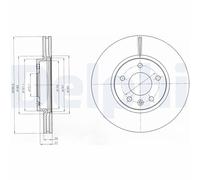 2X Brake Disc DELPHI Fits VAUXHALL Astra J Gtc Mokka X CHEVROLET BUICK 569070