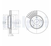 x2 Brake Disc Delphi BG4282C Fits Nissan Bluebird Sylphy Juke Pulsar Sentra