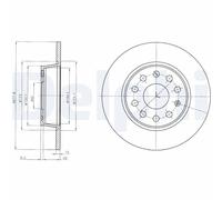 Delphi BG4324C Rear Coated Brake Disc Set 272 mm Fits Audi Seat Skoda VW Cupra