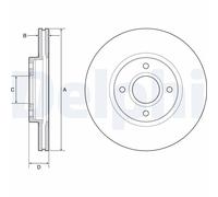 DELPHI BG4569C Brake disc