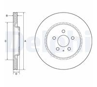 x2 Brake Disc Delphi BG4643C Fits Audi Porsche VW A4 Allroad A4 A5 A6 Allroad A6