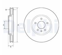 x2 Brake Disc Delphi BG4672C Fits Chevrolet Opel Vauxhall Malibu Astra J Cascada