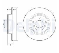 DELPHI BG4807C Brake disc