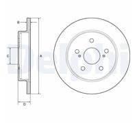 Delphi BG4928C 2x Brake Discs Rear Fits ES NX UX Toyota C-HR Camry Prius RAV4
