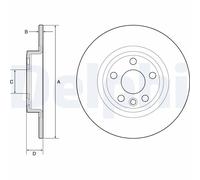 DELPHI BG4930C Brake disc