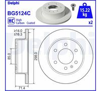 x2 Brake Disc Delphi BG5124C Fits Mercedes Sprinter 3-T Sprinter 3.5-T eSprinter