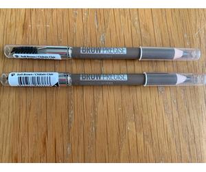 X2 Brand New MAYBELLINE Brow Precise Brow Filling Dual Ended Pencil - Soft Brown
