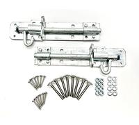 X2 Brenton Padbolt Hot Dipped Galvanised 8" (200mm) Fixings Included Slide Bolt