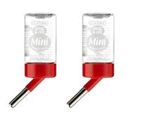 x2 CLASSIC Small Mouse Bottle 75ml Hamster Gerbil Bottle Drip Resistant Spout Comes with Hook For Cage