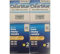 X2 Clearblue Pregnancy Test With Weeks Indicator Over 99% Accurate - 2 Tests
