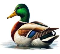 x2 Duck Decal Stickers, Cover Up Marks, 110mm Tall Waterproof Decals, Multi Purpose Ideal for Laptop, Tile, Toy Box, Suitcase, Furniture and More, Farm Animal Vinyl Art Graphics (Duck, 110mm Qty:2)