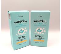 x2 [ETUDE] SUNPRISE MILD AIRY FINISH SUN MILK 55ML - Twin Pack