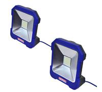 X2 Faithfull Fppsltl20 Smd Led 240V Task Light Power Take-Off Twin Pack
