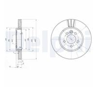 Delphi BG3503 2x Brake Discs Front 284mm ⌀ For MG MG 6 MG ZT MG ZT-T Rover 75