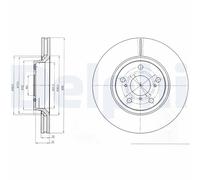 Delphi BG4236C Front Coated Brake Disc Set for Toyota Auris Avensis Corolla V...