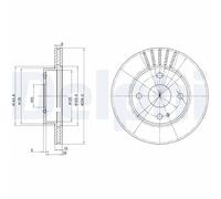 DELPHI BG2802 Brake disc
