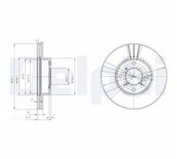 Delphi Brake Disc BG3341 - Front Vented - Set of 2 (Fits Suzuki Baleno Liana)