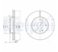 DELPHI BG3393 Brake disc