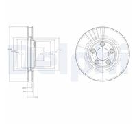 x2 Front Brake Disc Delphi BG3511 Fits Jaguar S-Type XJ Braking System Vented