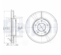 DELPHI BG3547 Brake disc