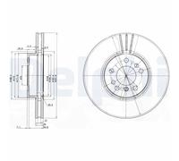 DELPHI BG3628 Brake disc