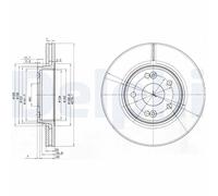 DELPHI BG3733 Brake disc