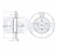 DELPHI BG3830 Brake disc