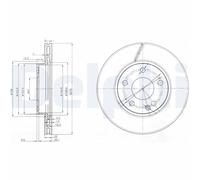 x2 Front Brake Disc Delphi BG3845C Fits Mercedes-Benz A-Class B-Class Vented
