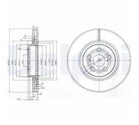 x2 Front Brake Disc Delphi BG3914 Fits Toyota Avensis Vented Oiled