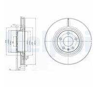 x2 Front Brake Disc Delphi BG3939 Fits Audi A6 Allroad A6 A8 Vented