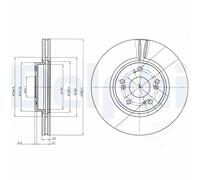 DELPHI BG3978 Brake disc