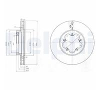 x2 Front Brake Disc Delphi BG4007 Fits Ford Transit Transit Tourneo