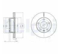 x2 Front Brake Disc Delphi BG4023 Fits LDV Maxus Braking System Vented Oiled