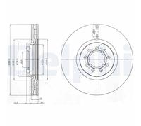 x2 Front Brake Disc Delphi BG4101 Fits Iveco Daily Braking System Vented Oiled