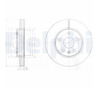 Delphi BG4187C Front Brake Disc Set 296mm Coated for Vauxhall Insignia A Saab 95