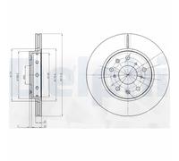 DELPHI BG4208 Brake disc