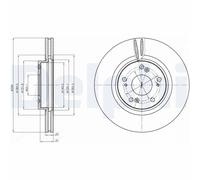 x2 Front Brake Disc Delphi BG4224 Fits Honda Accord Braking System Vented Oiled