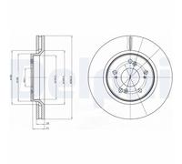 Genuine Delphi BG4250C Front Brake Disc Set 293mm Coated for Honda CR-V