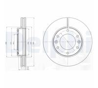 x2 Front Brake Disc Delphi BG4296 Fits Hyundai iLoad i800 Braking System Vented