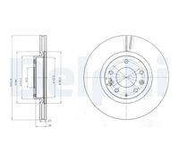 DELPHI BG4316 Brake disc