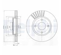 DELPHI BG4337 Brake disc