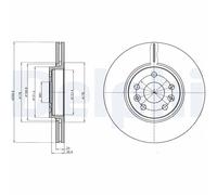 x2 Front Brake Disc Delphi BG4338 Fits Renault Scenic Grand Scenic