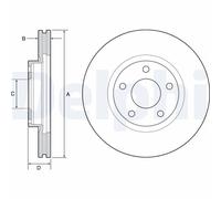 Delphi BG4562C 297mm Coated Front Brake Disc Set for Mazda 6 626 Cronos CX-5