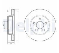 DELPHI BG4642 Brake disc