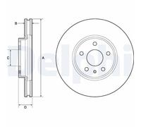 DELPHI BG4702C Brake disc